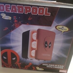 Marvel Deadpool Red and Black Mini Fridge